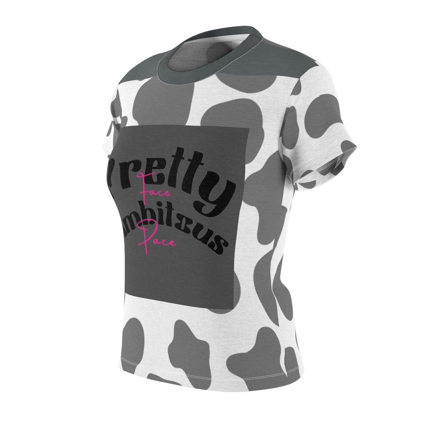 Pretty Face Ambitious Case Tshirt: Grey