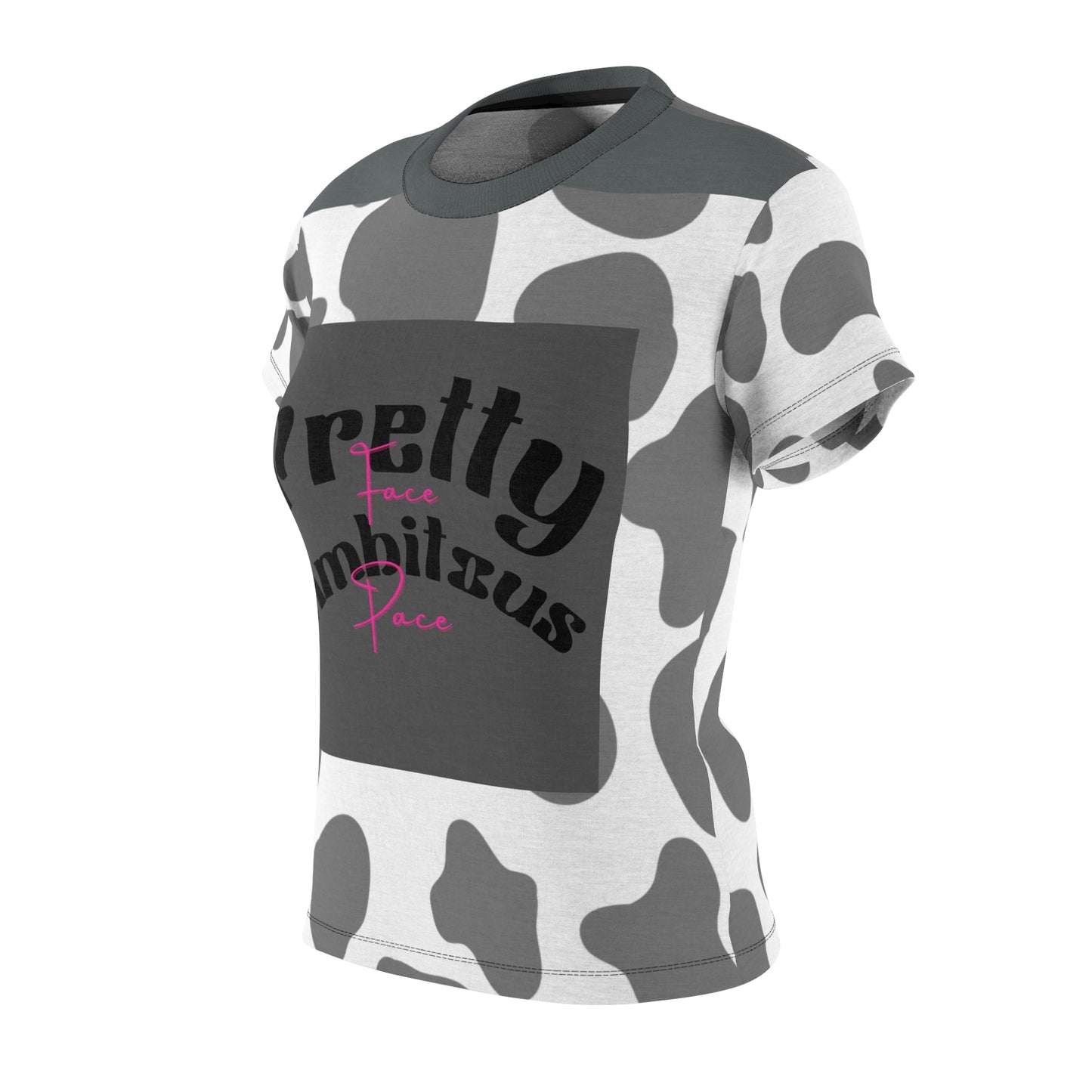 Pretty Face Ambitious Case Tshirt: Grey