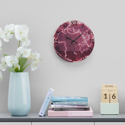 Pink Explorer Wall Clock