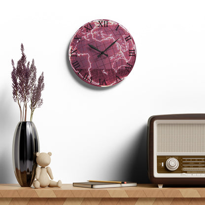 Reloj de pared Explorador rosa