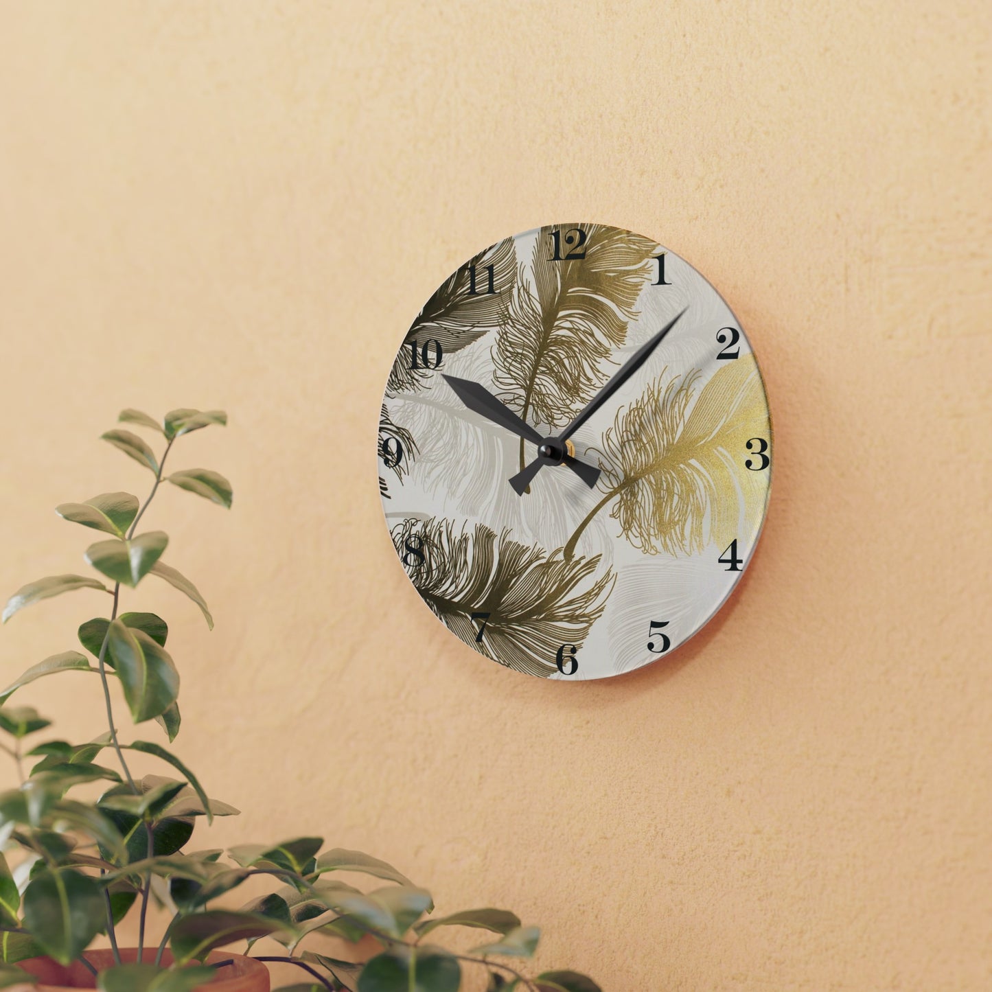 Golden Hours Acrylic Wall Clock