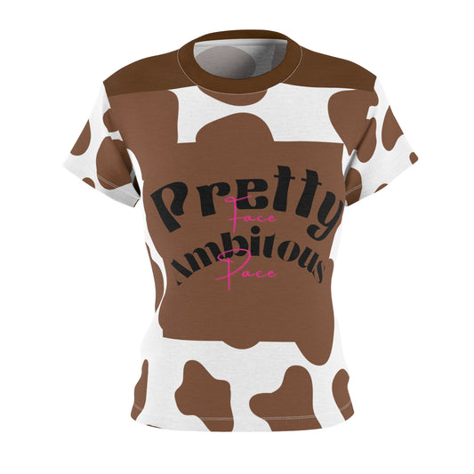 Pretty Face Ambitious Case Tshirt: Brown