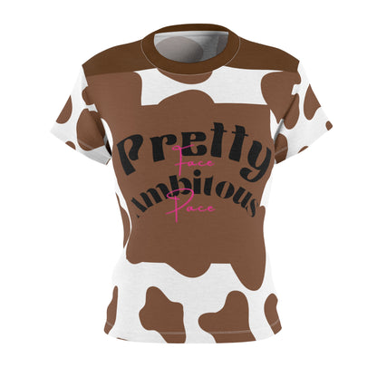 Pretty Face Ambitious Case Tshirt: Brown