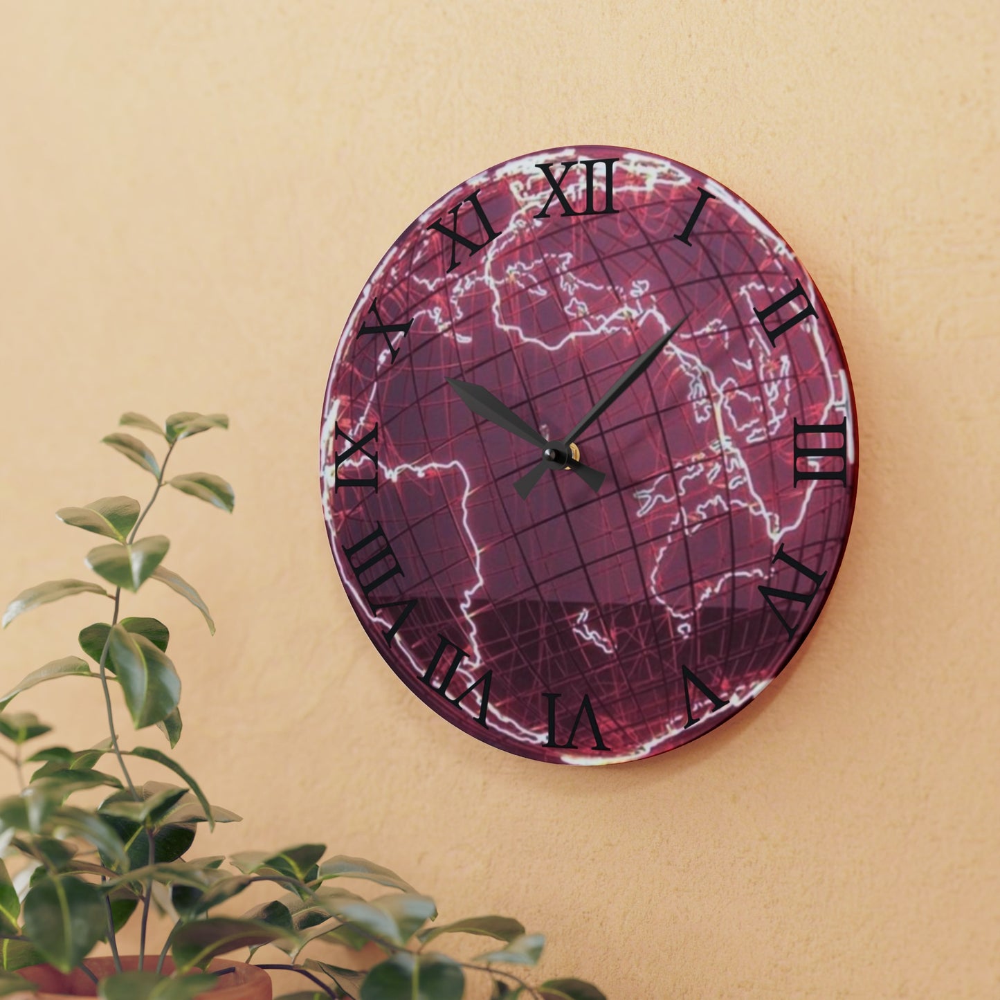 Reloj de pared Explorador rosa