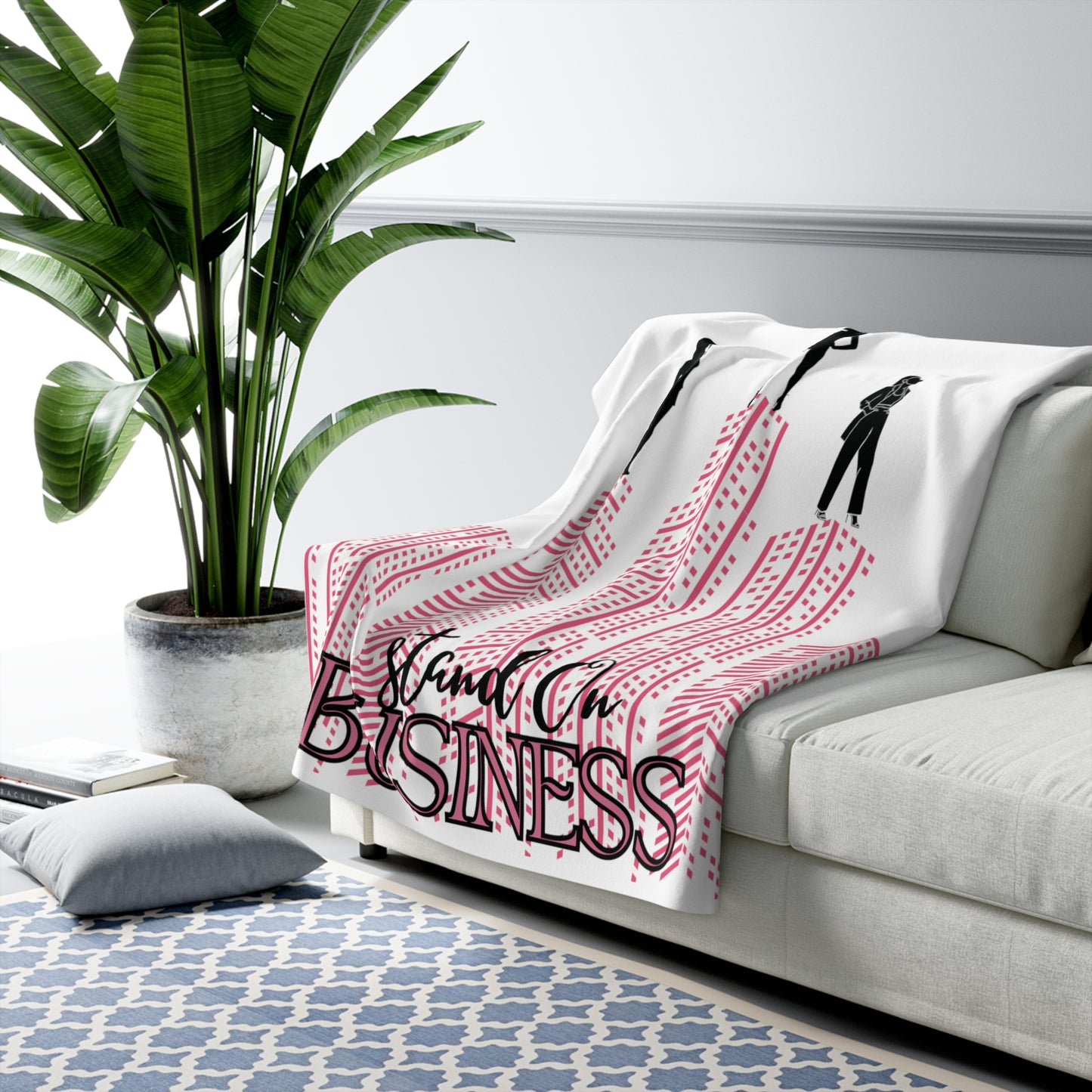 Stand On Business Sherpa Fleece Blanket