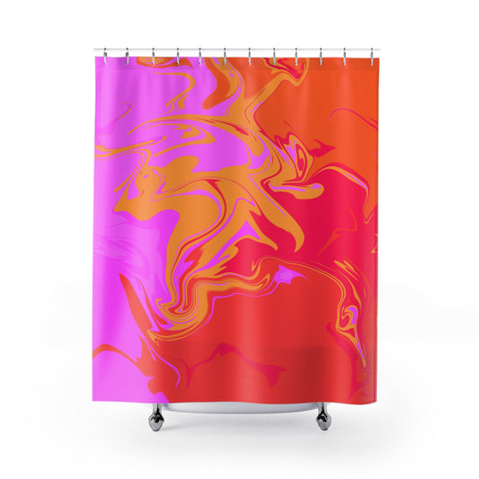 Sunset Splatter Shower Curtains