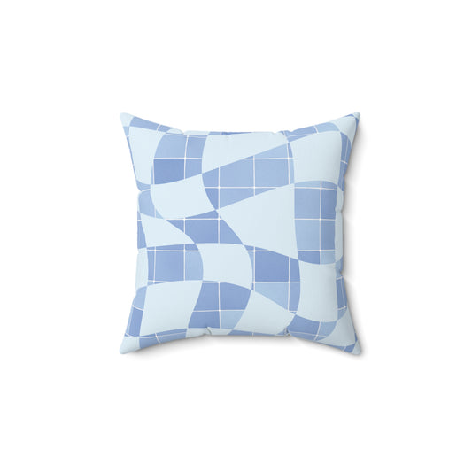 Blue Mosiac Square Pillow