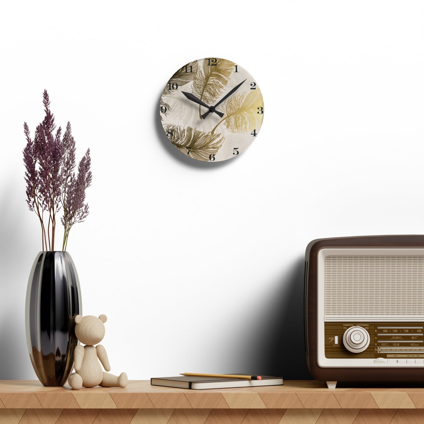 Golden Hours Acrylic Wall Clock