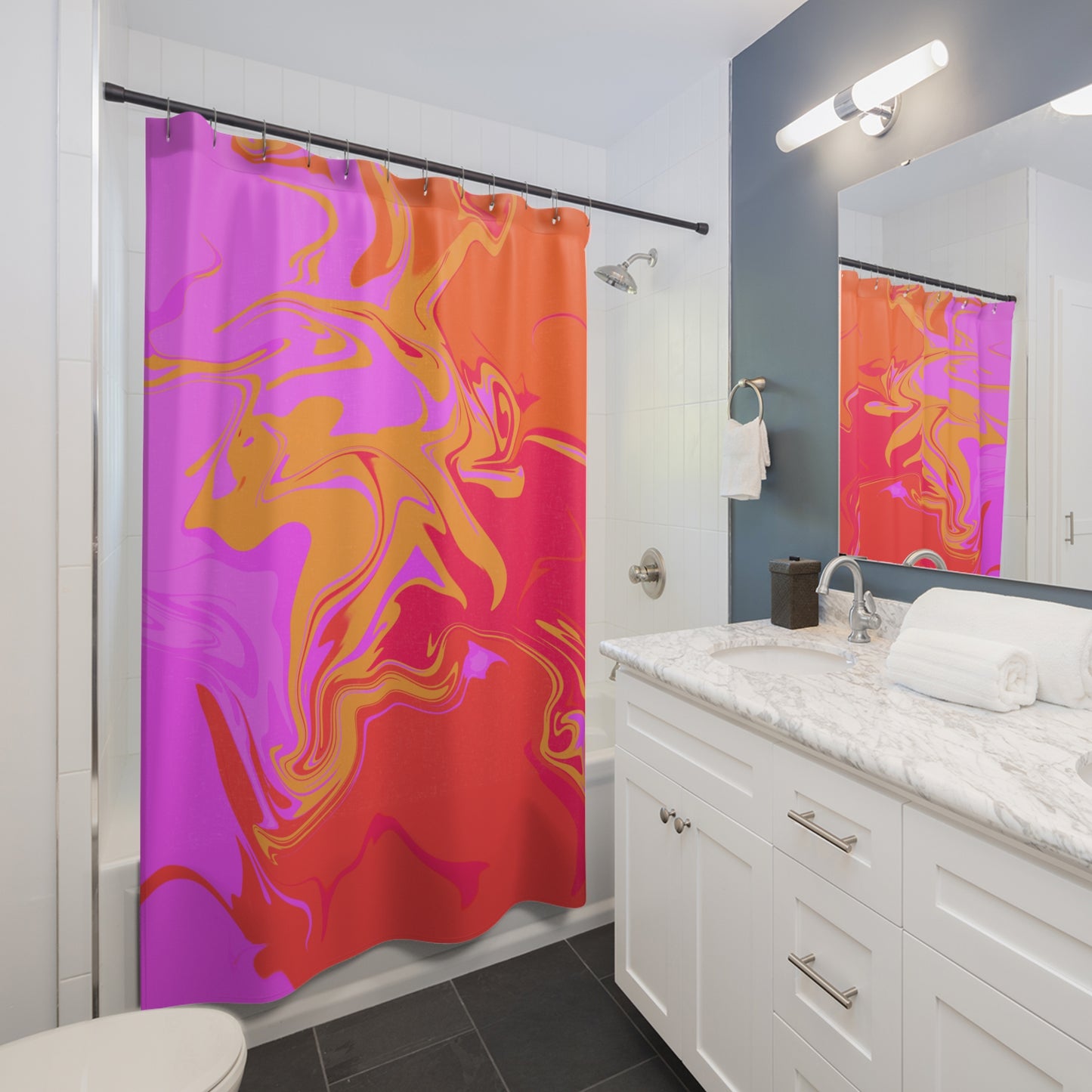 Sunset Splatter Shower Curtains