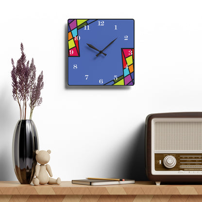 ColorBlock Wall Clock Blue