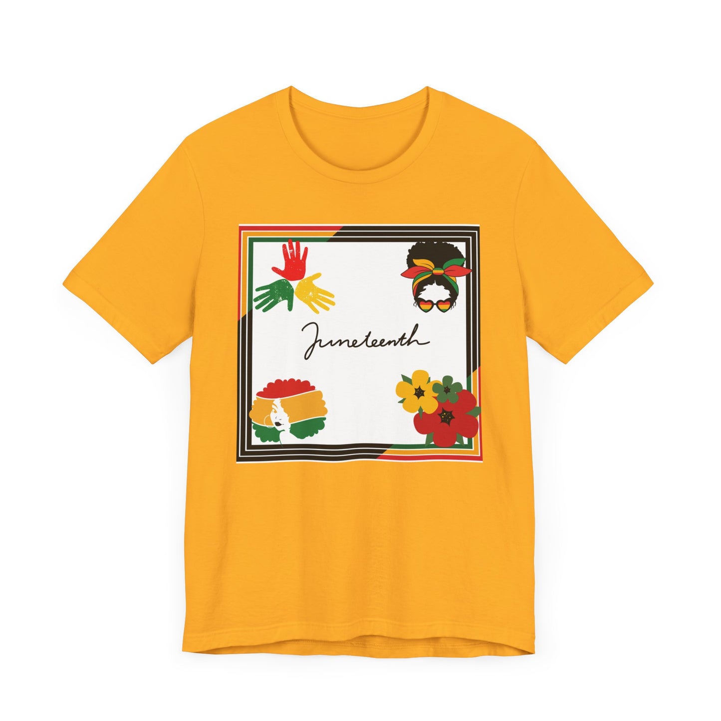 Camiseta de manga corta de jersey Juneteenth