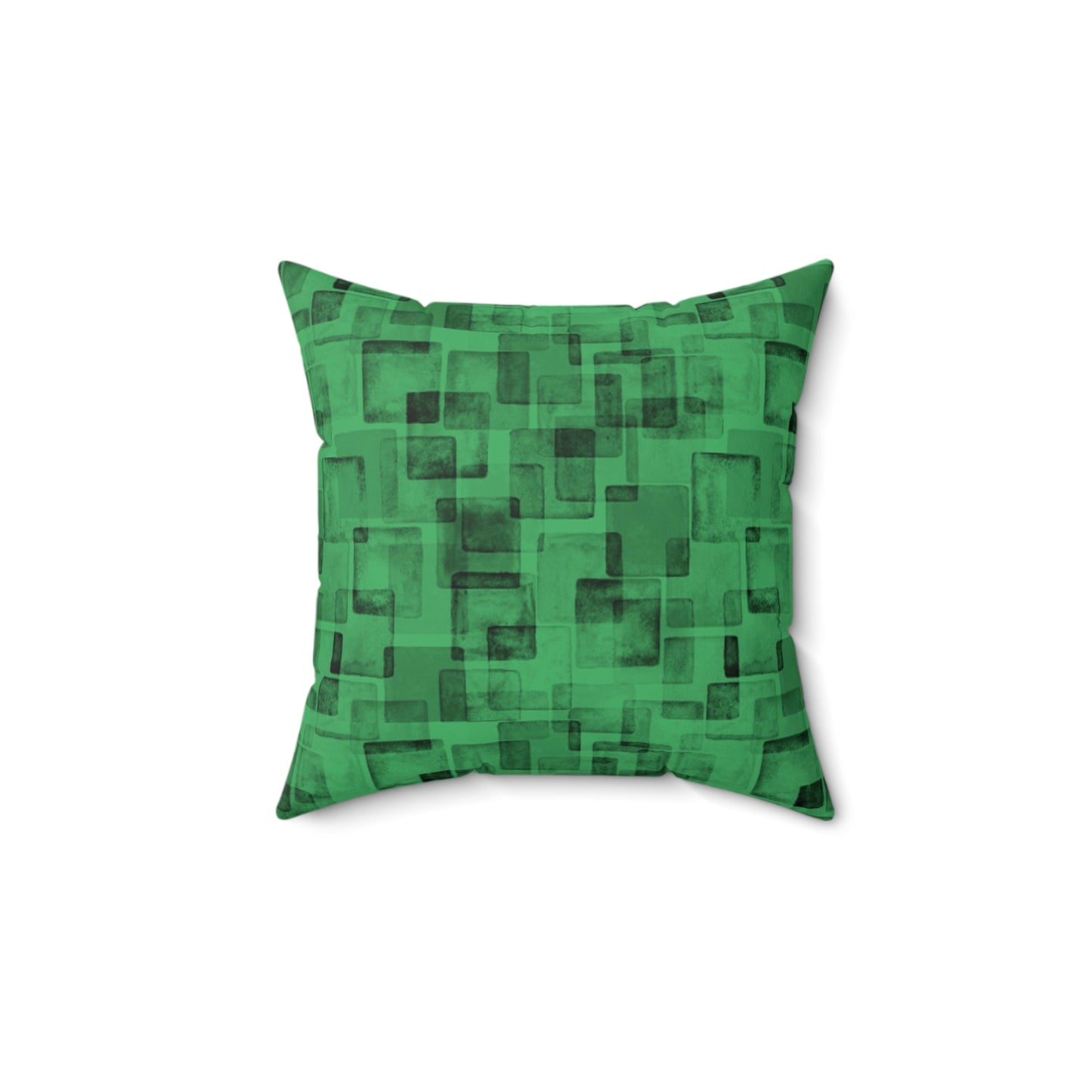 Almohada cuadrada de poliéster hilado en azulejo verde