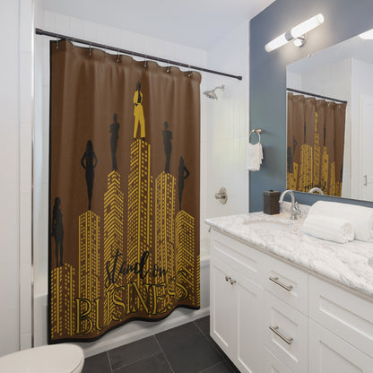 Stand on Business Shower Curtains: Chocolate