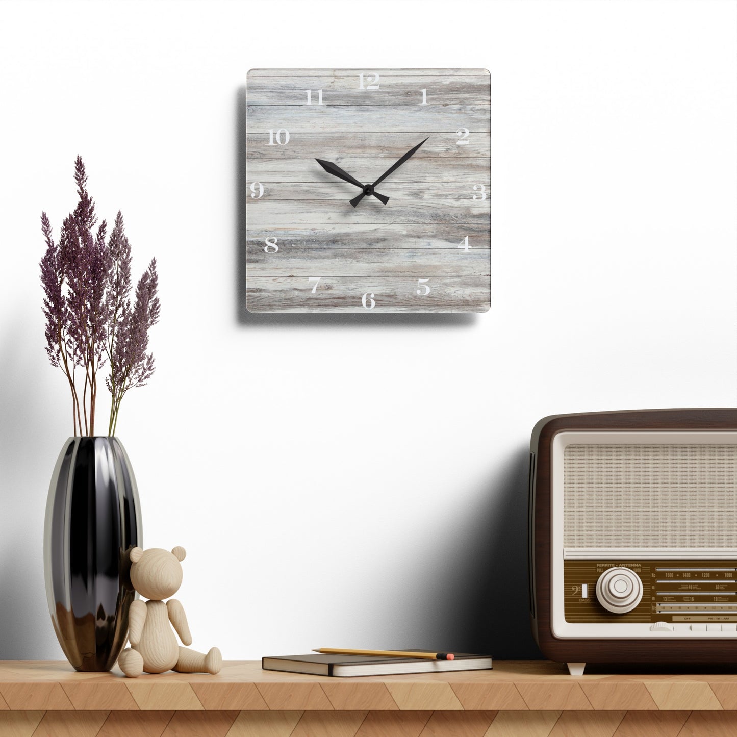 Wooden Inspo Wall Clock