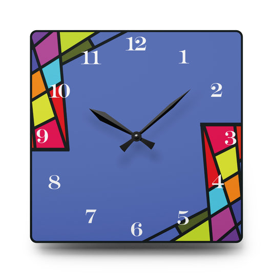 ColorBlock Wall Clock Blue