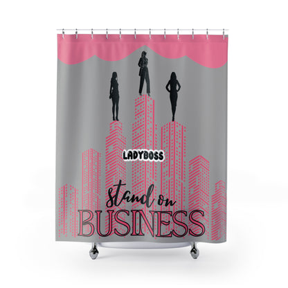 Pink Boss Business Shower Curtains