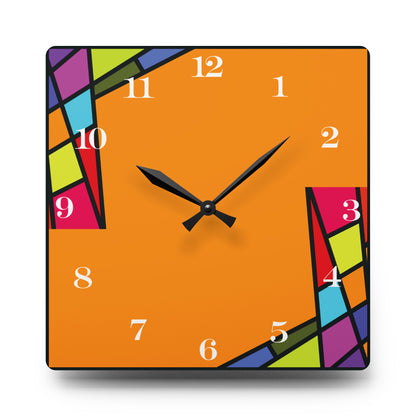 ColorBlock Wall Clock Orange